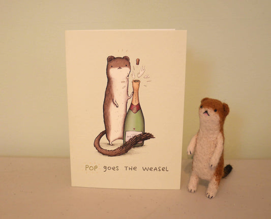 Pop Goes the Weasel Congratulations Card