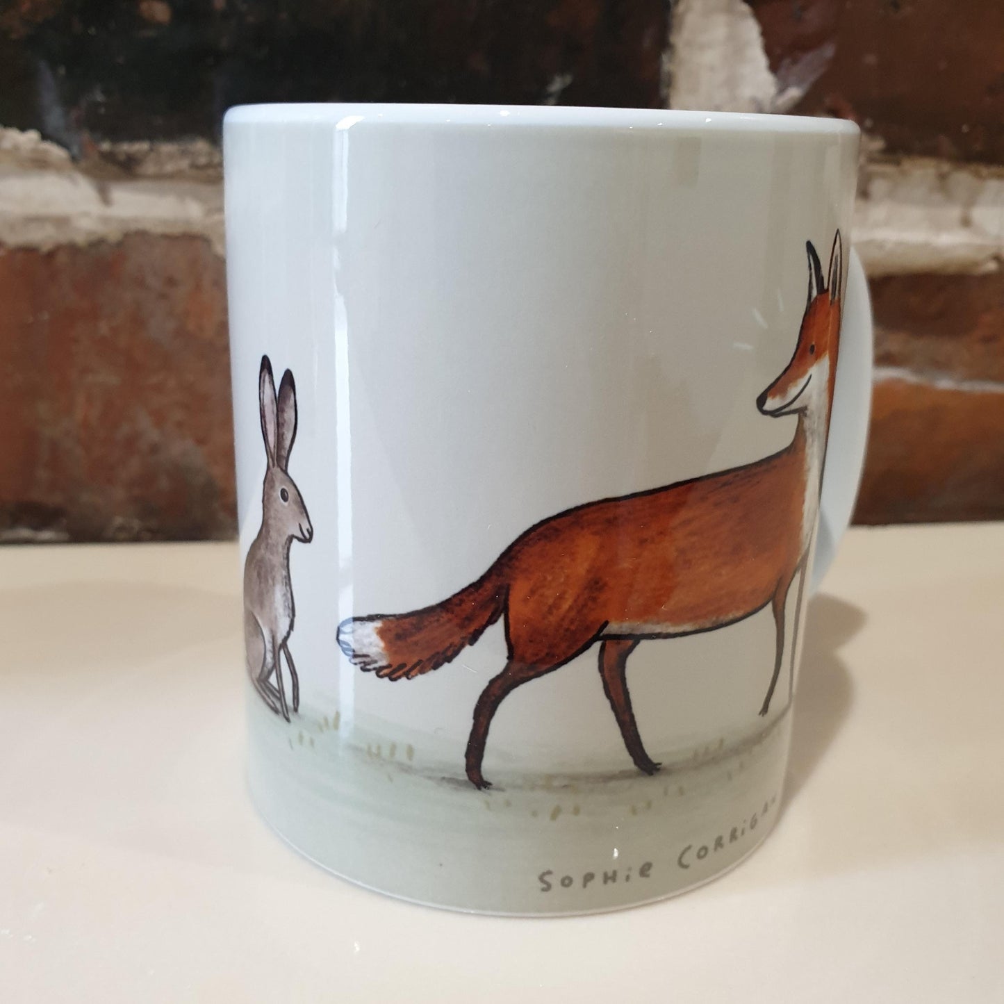 Behind You All The Way Fox Hare Red Squirrel Hedgehog Butterfly British Wildlife Mug