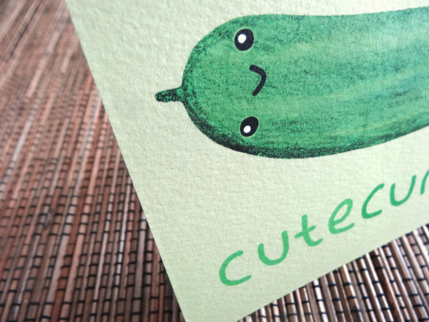 Cutecumber Cute Cucumber Card