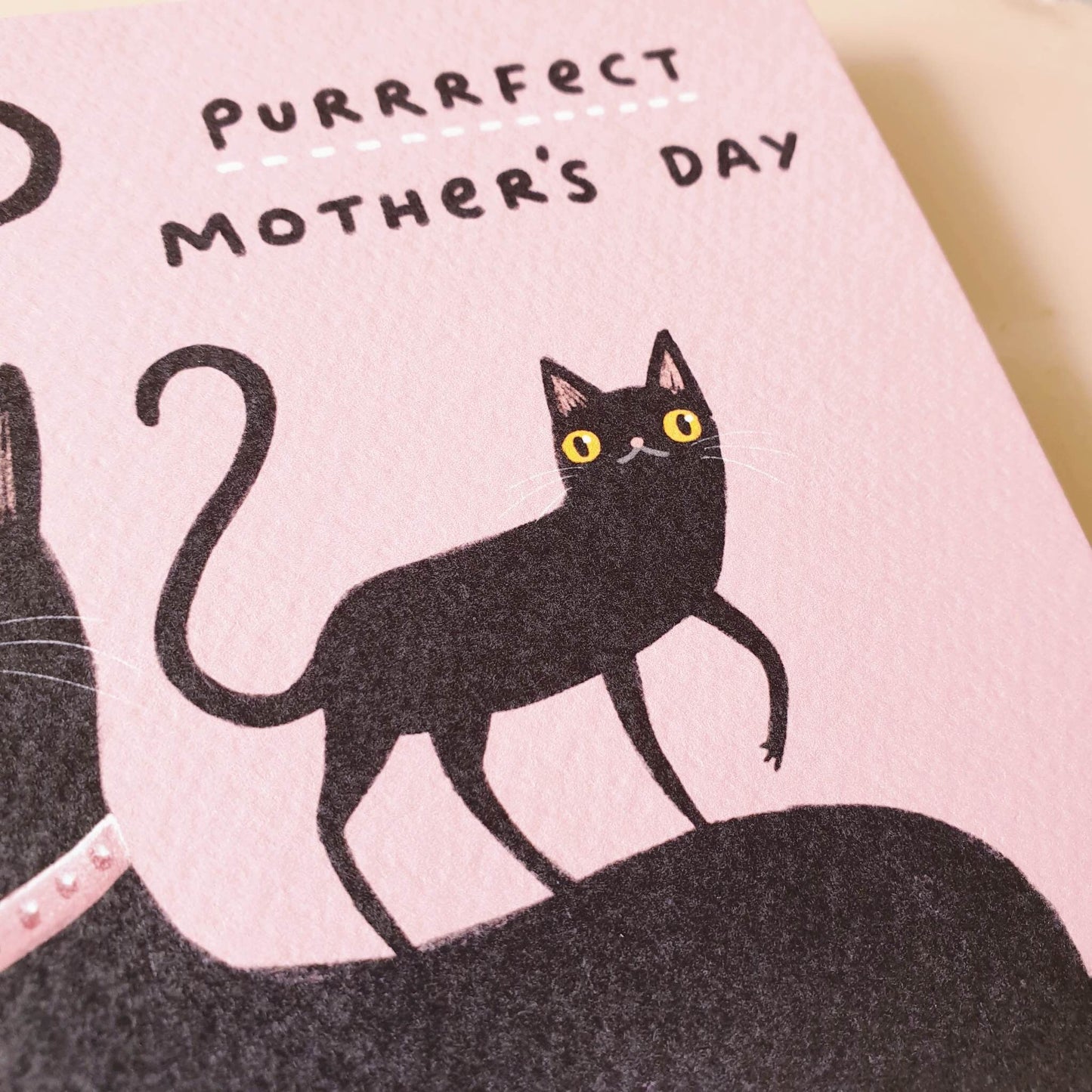 Black Cats Art Card, Purrrfect Mother's Day Card