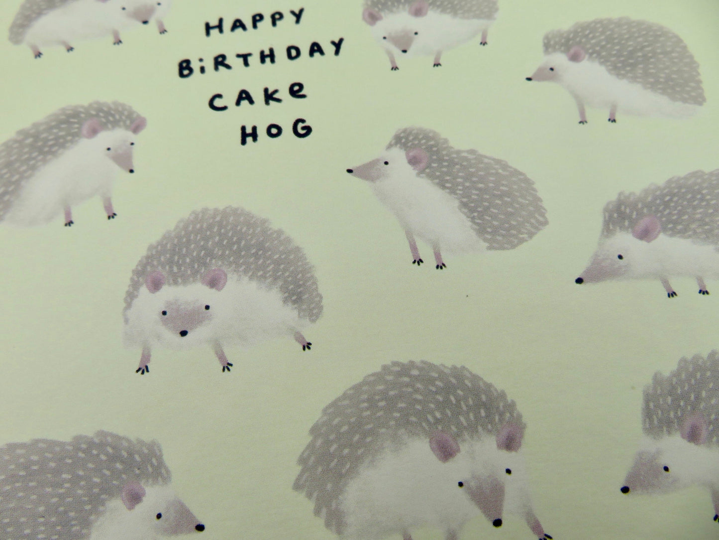 Cake Hog Hedgehog Birthday Card