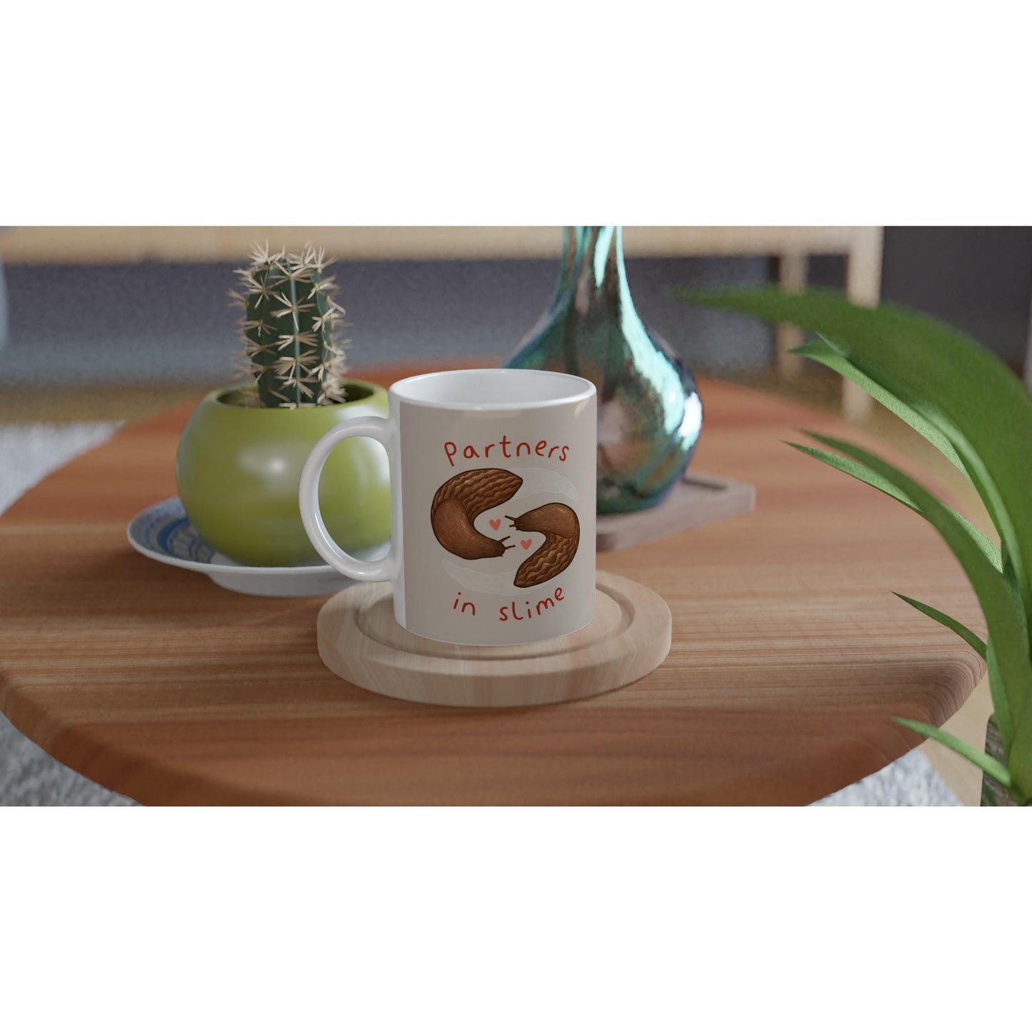 Slugs in Love Mug – Partners in Slime Valentines Gardener Gift, 11oz Ceramic