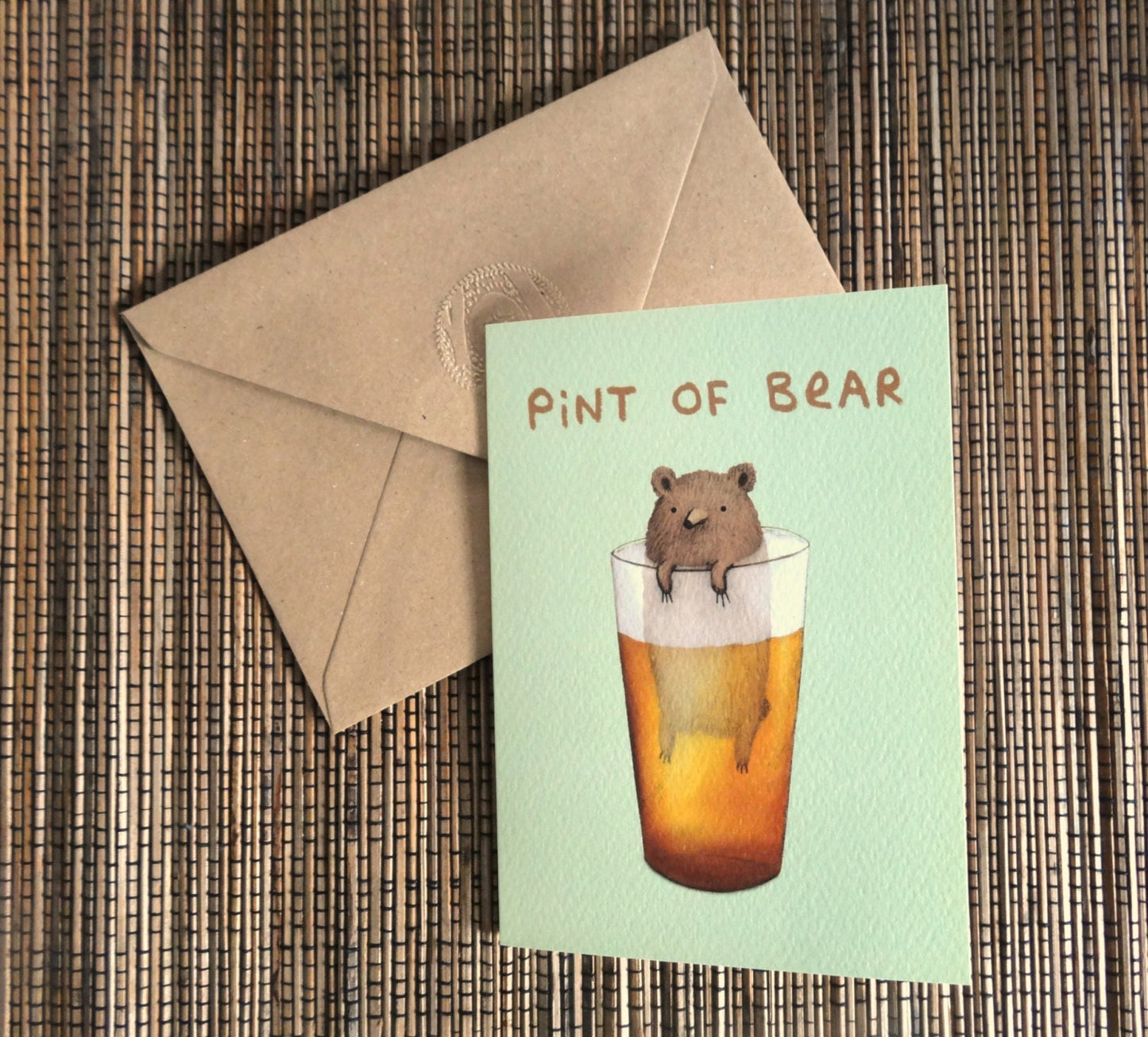 Pint Of Bear Card