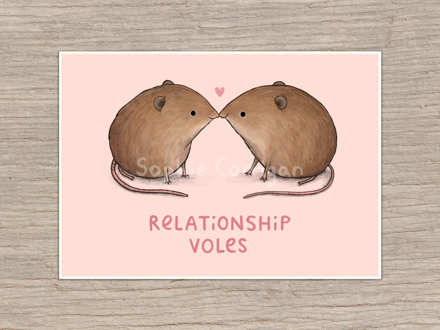 Relationship Goals Voles Signed Fine Art Print - Cute Valentines Gift