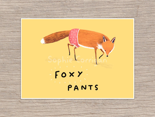 Foxy Pants Red Fox Signed Fine Art Print