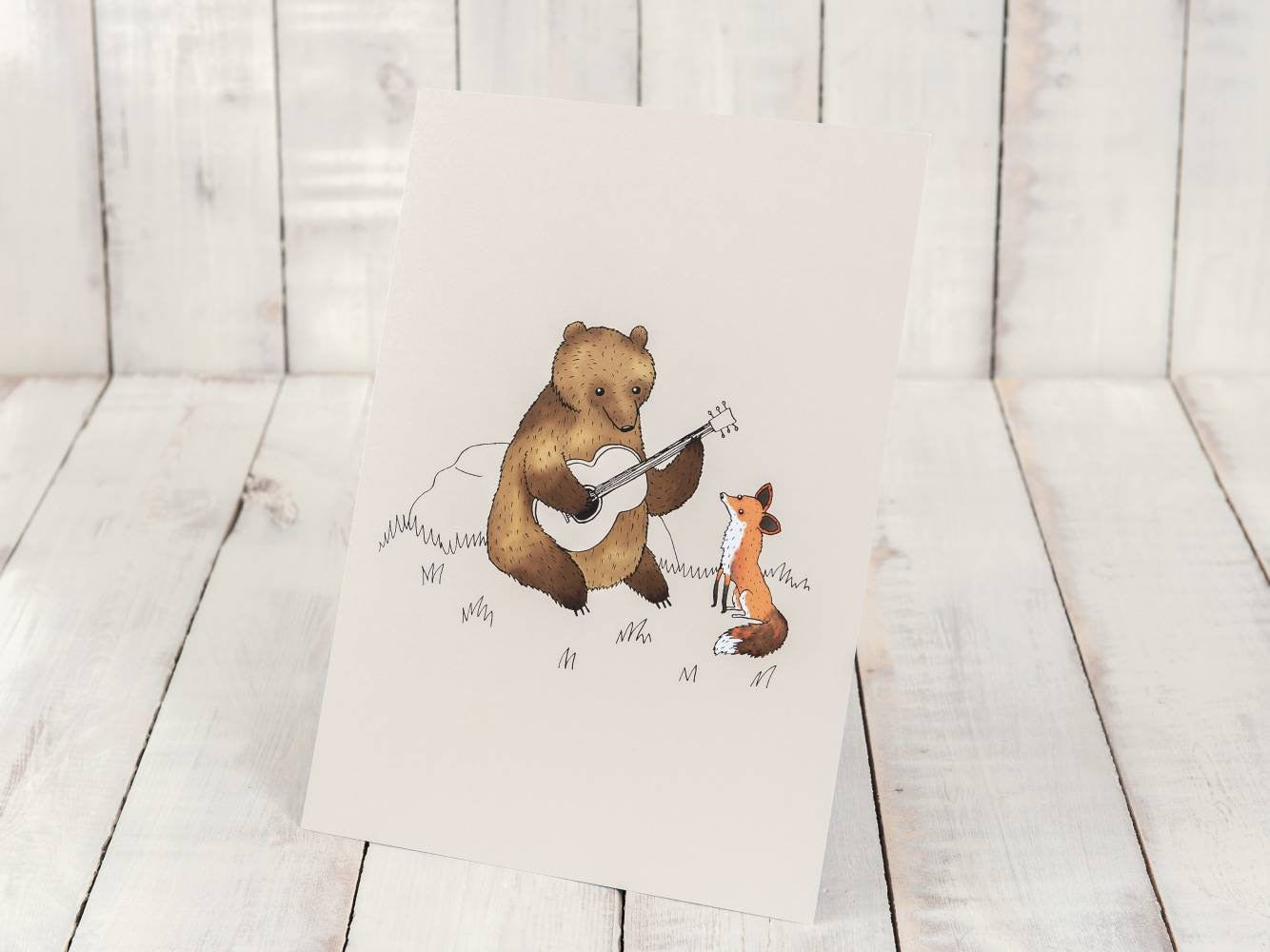 Bear & Fox A4 Signed Print