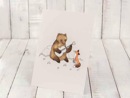 Bear & Fox A4 Signed Print