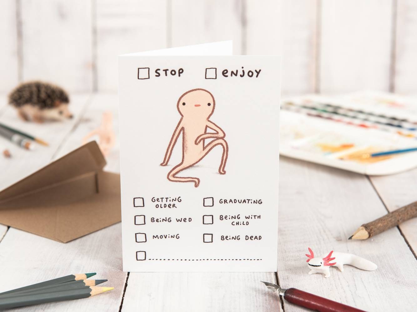 Multiple Choice Honest Blob Greeting Card - Birthday, Wedding, Marriage, New Home, Pregnancy, Graduation