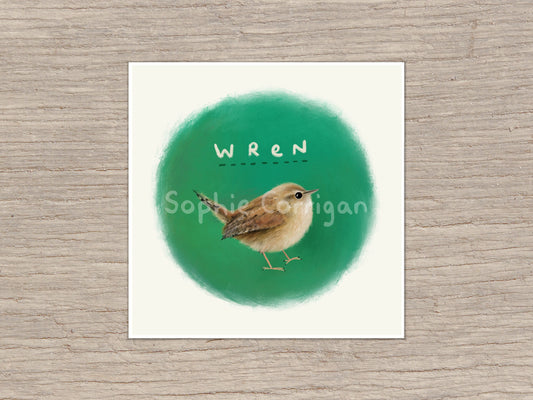 Wren Bird Signed Fine Art Print