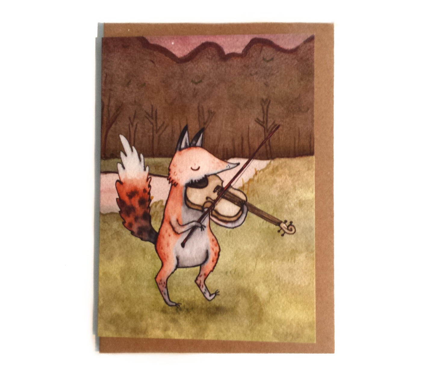 Violin Fox Card