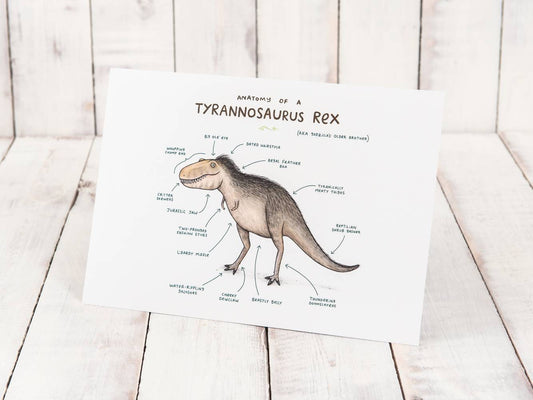 Anatomy Of A Tyrannosaurus Rex A4 Signed Print