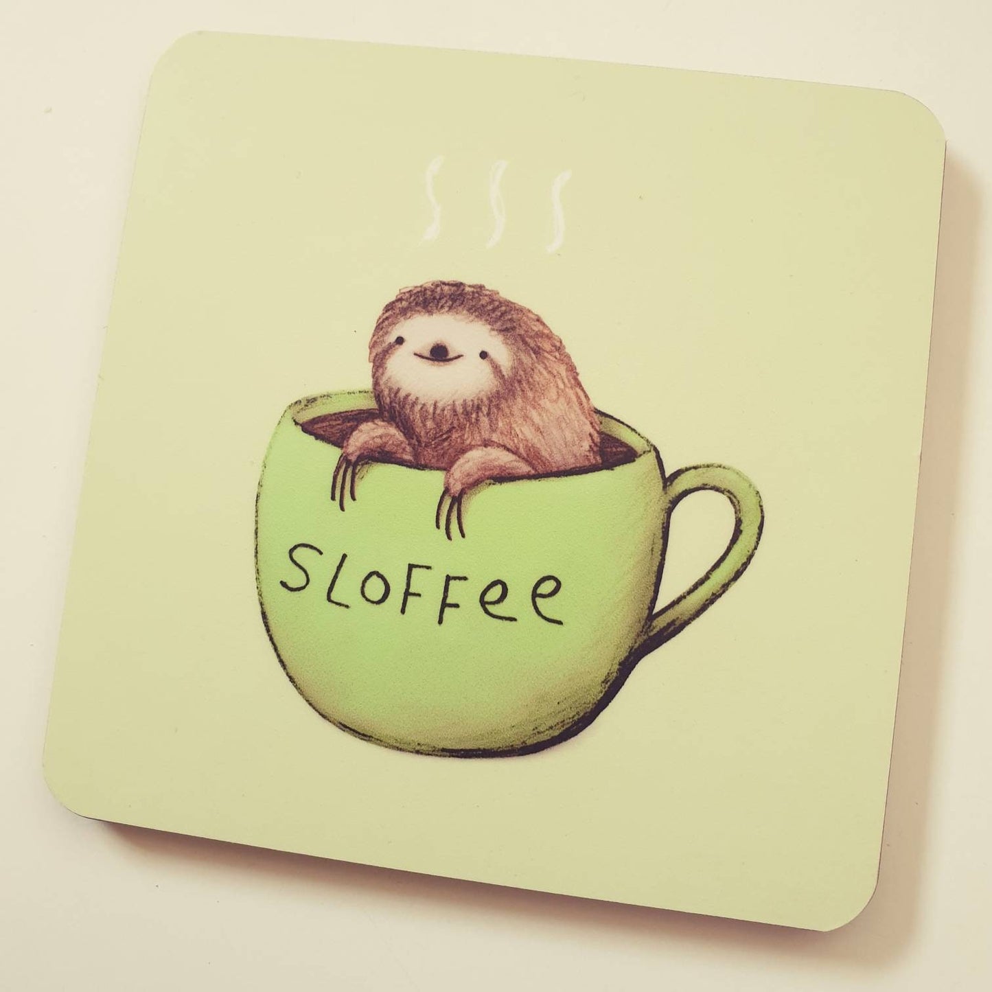 Sloffee Sloth Coffee Drinks Coaster