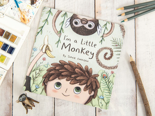 I'm a Little Monkey Signed Illustrated Children's Picture Book