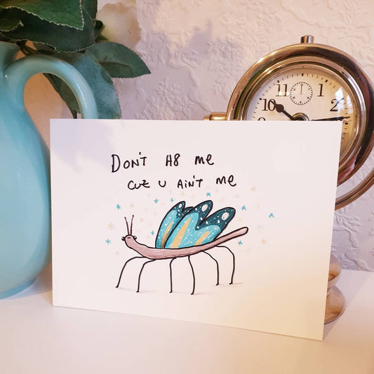 Funny Sassy Winged Insect Butterfly Signed Fine Art Print
