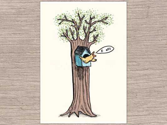Rude Bird Signed Fine Art Print